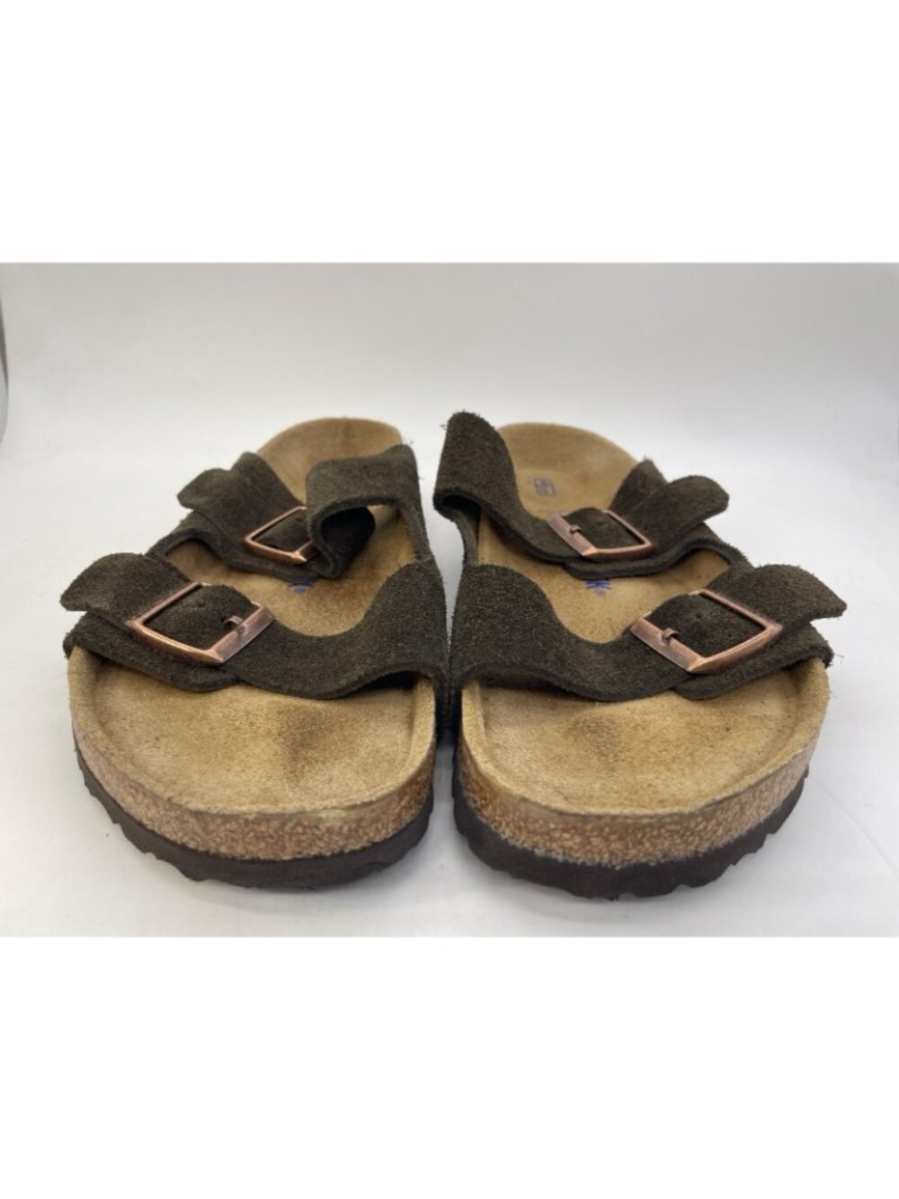 Birkenstock Arizona Men’s 10 Brown Suede Leather Sandals Soft Footbed Comfort - Picture 3 of 16